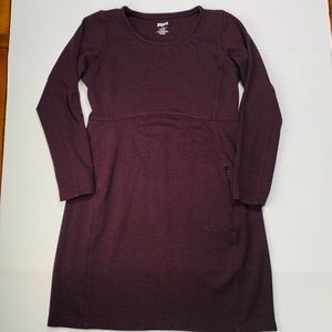 DULUTH TRADING CO WEARWITHALL PONTE DRESS WINE